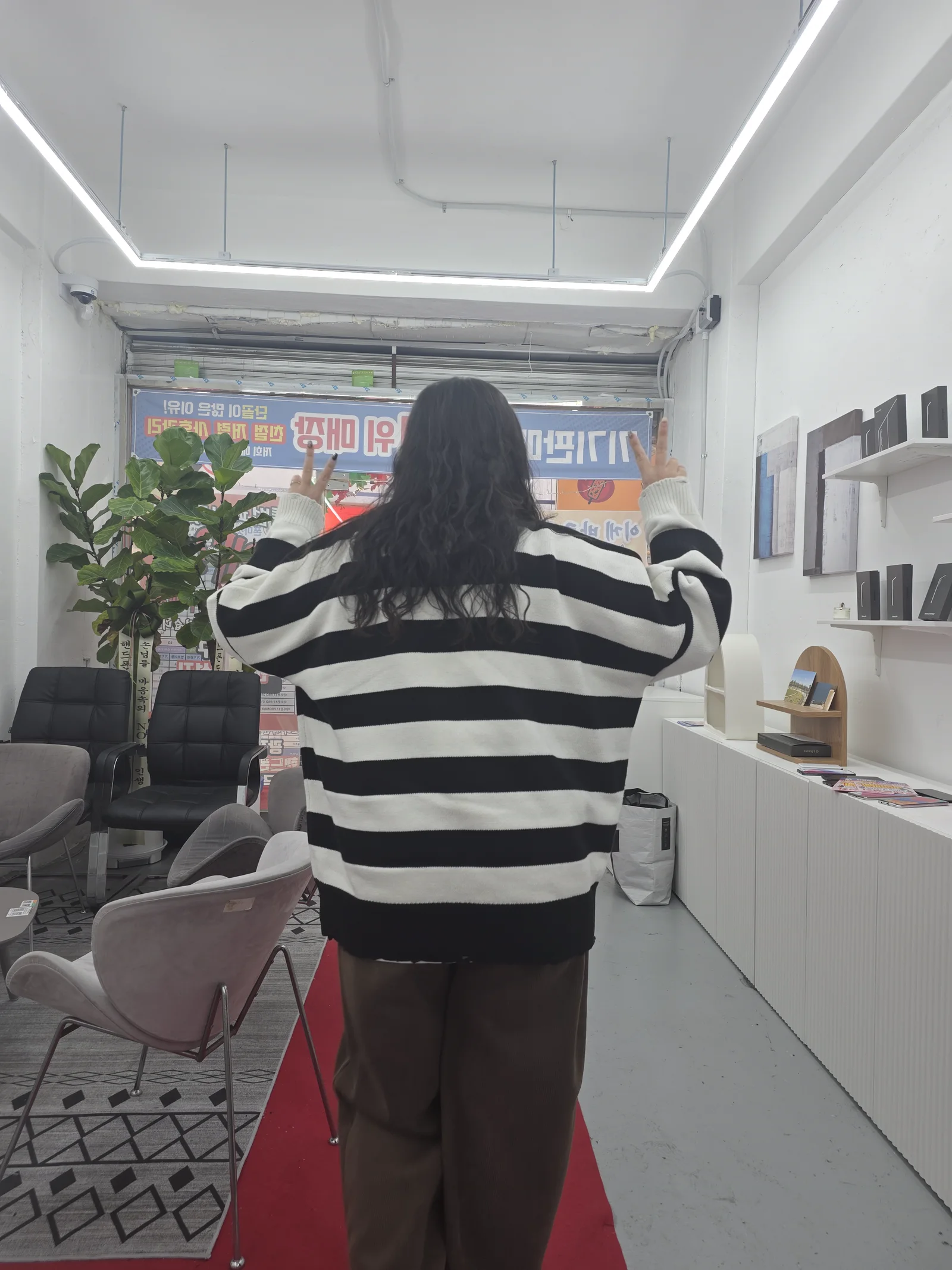 감량 전 뒷모습을 촬영한 정인애 트레이너의 일상 기록
